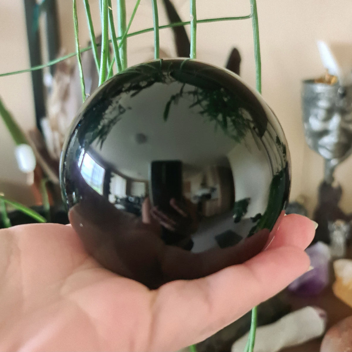 Black Obsidian Sphere - Large