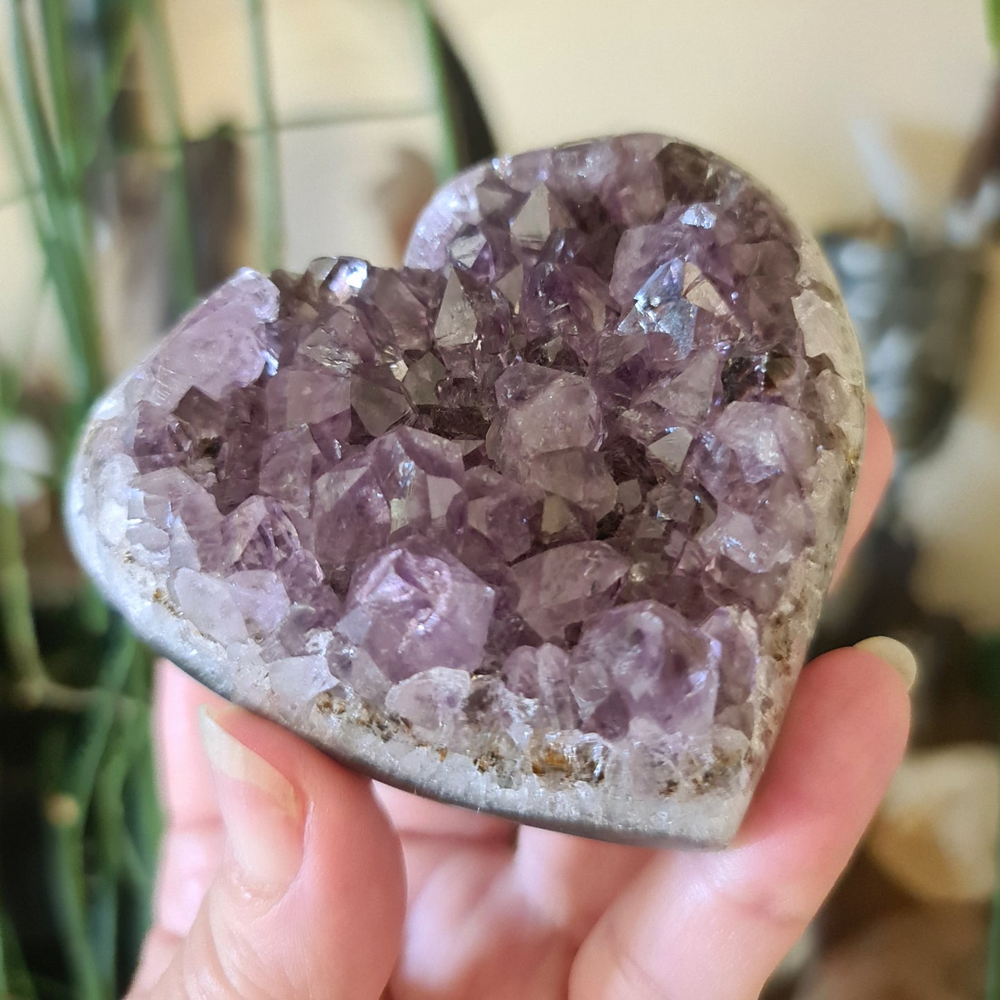 Amethyst Cluster Heart