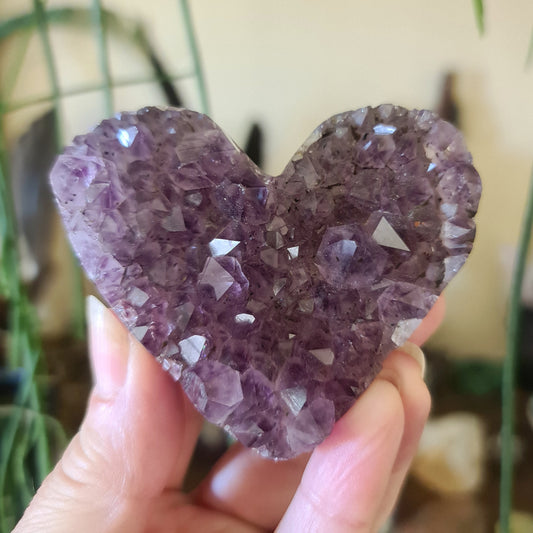 Amethyst Cluster Heart