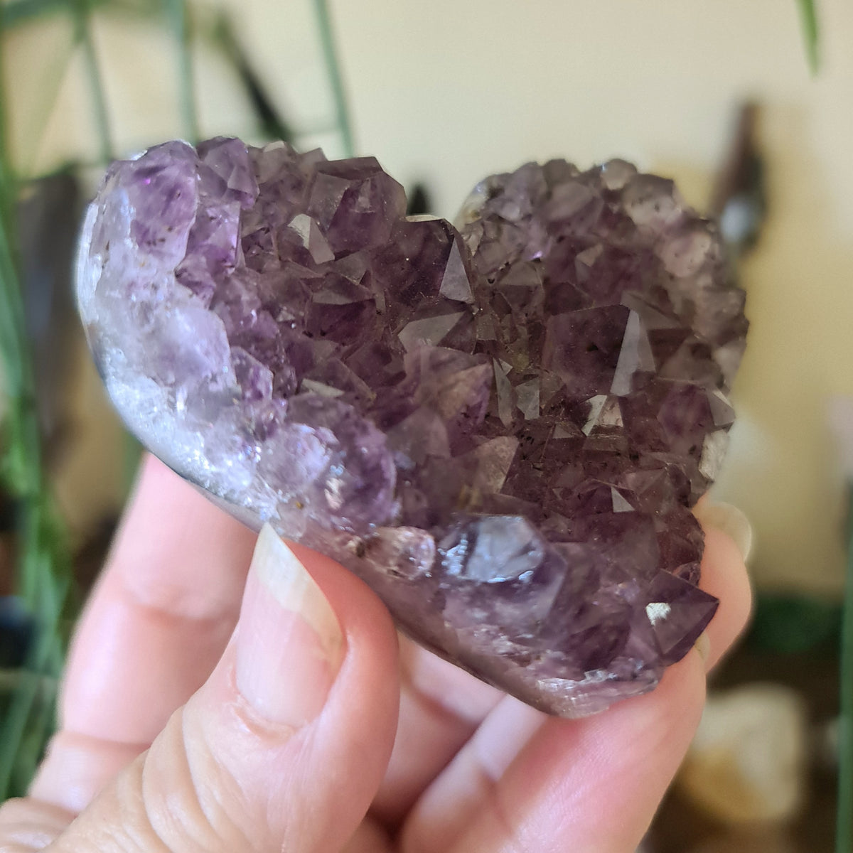 Amethyst Cluster Heart