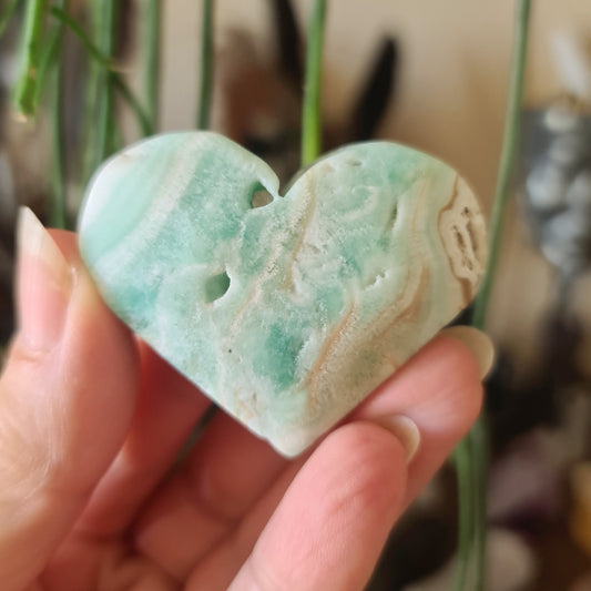 Blue Hemimorphite Heart