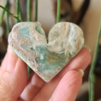 Blue Hemimorphite Heart