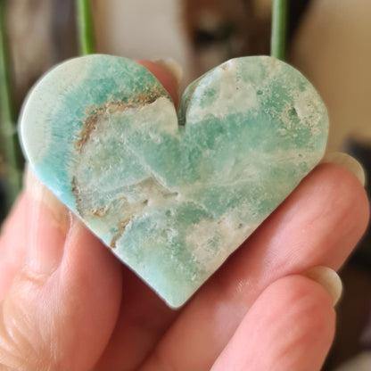 Blue Hemimorphite Heart