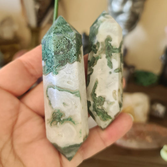 Moss Agate Double Terminator