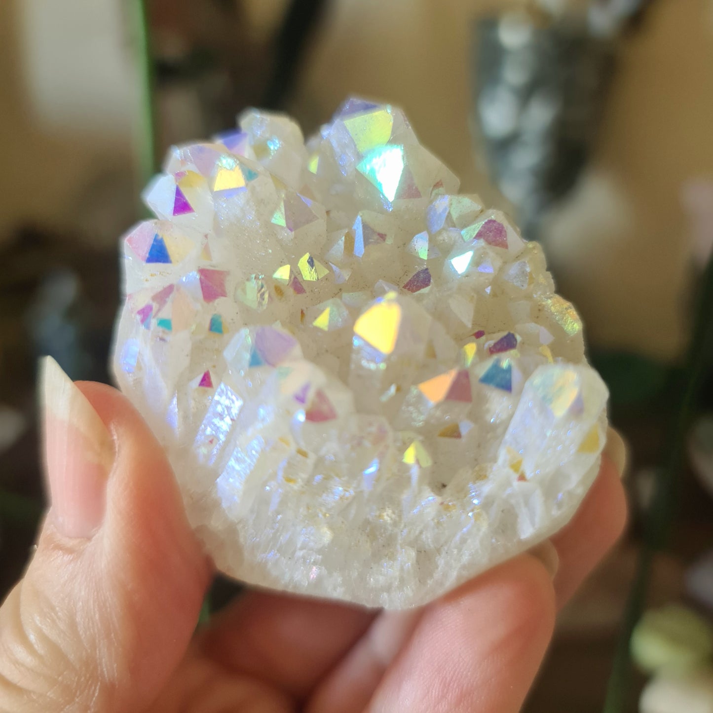 Angel Aura Quartz Clusters