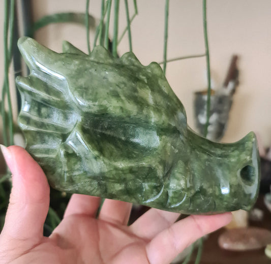 Green Jade Dragon Head