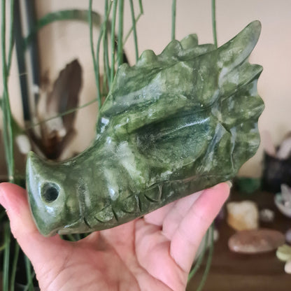 Green Jade Dragon Head