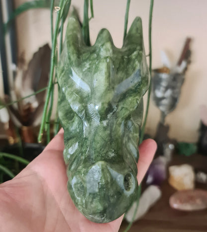 Green Jade Dragon Head