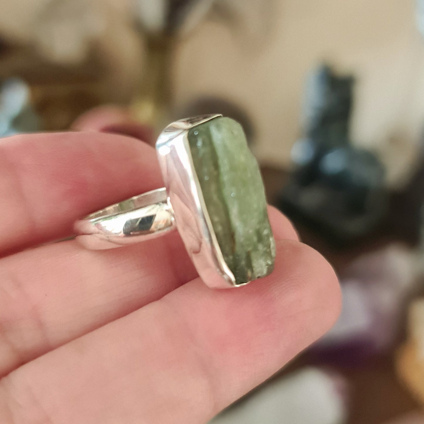 Green Kyanite Pendant & Ring