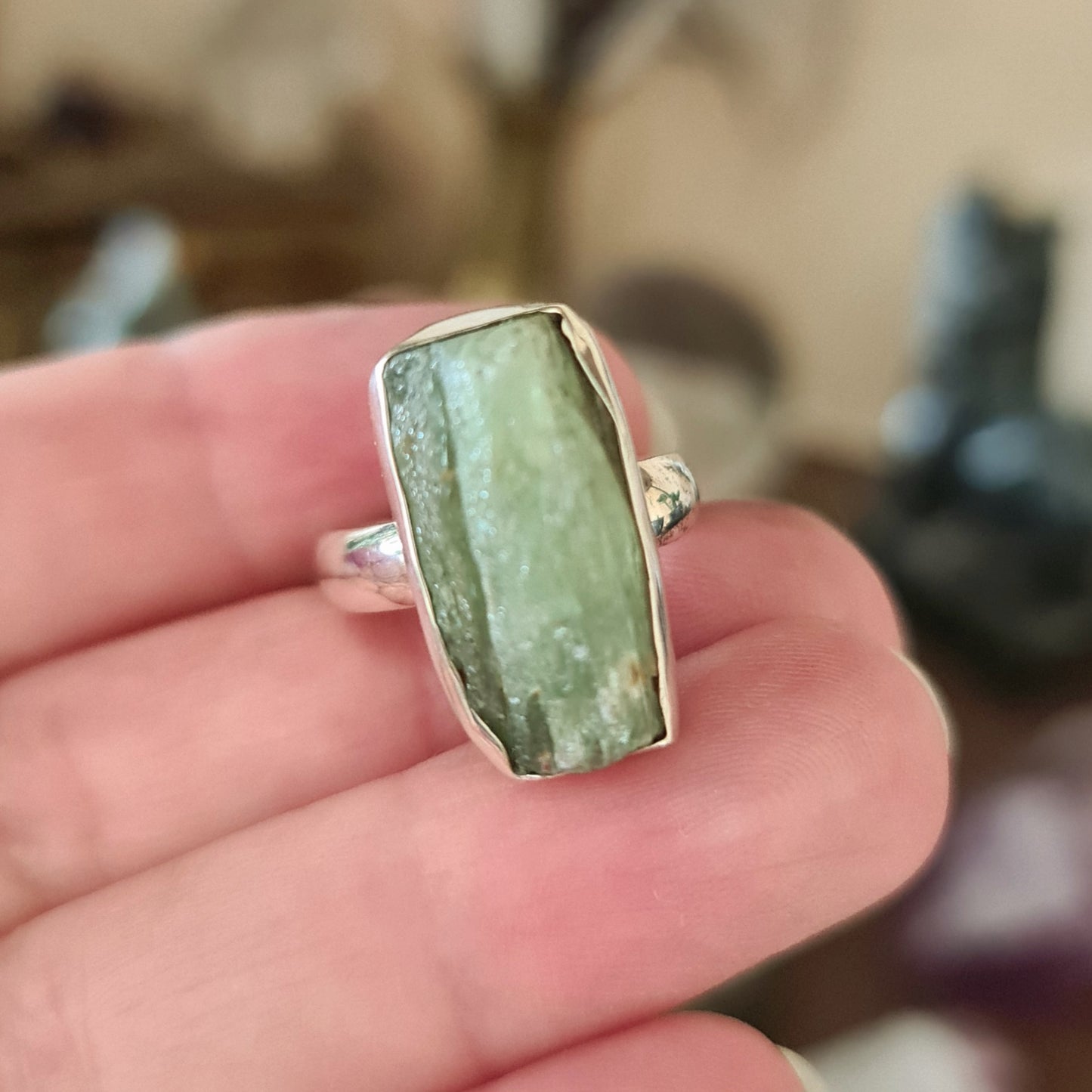 Green Kyanite Pendant & Ring