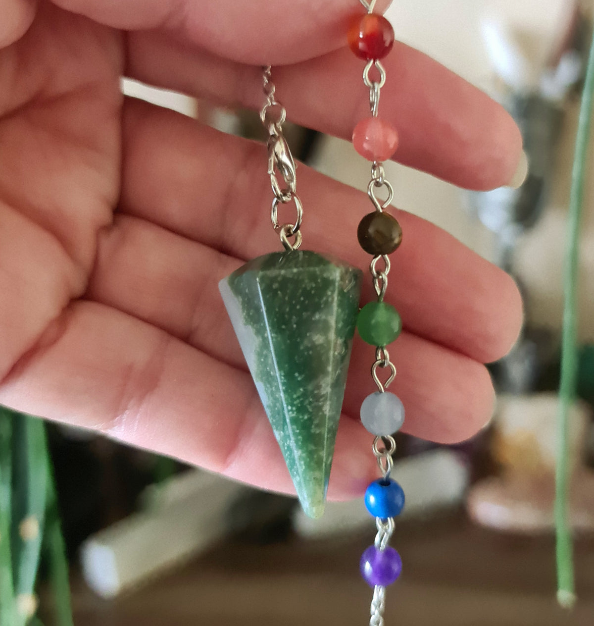 Chakra Beaded Pendulum
