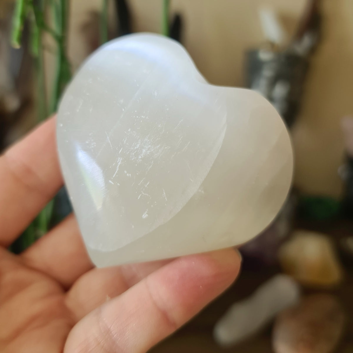 Selenite Heart - Large
