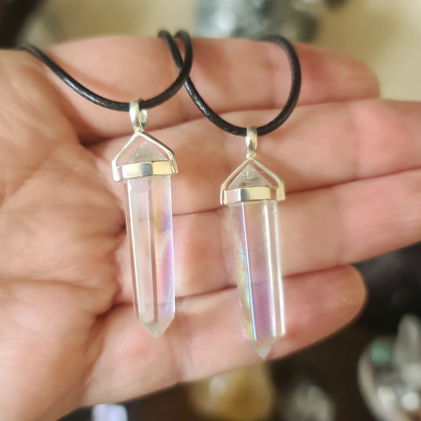 Angel Aura Quartz Necklace