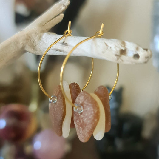 Seaglass Beaded Earrings