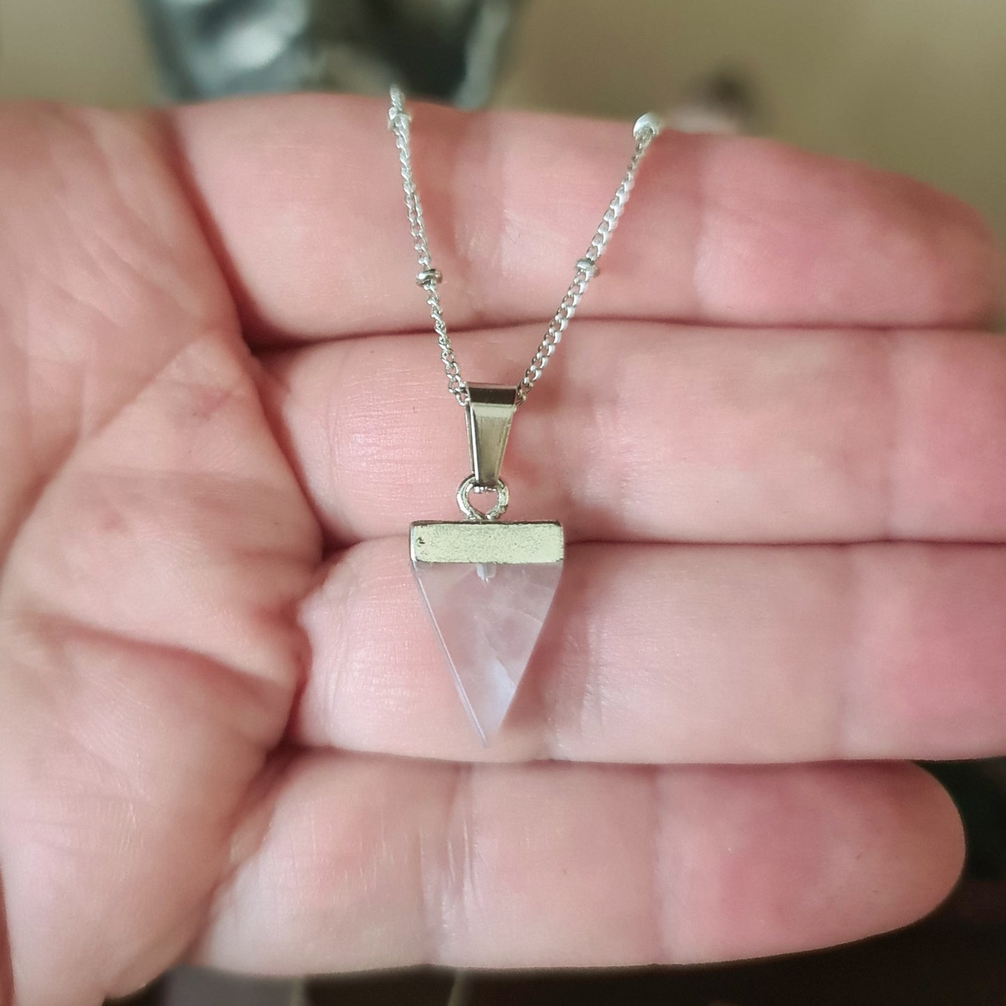 Triangular Crystal Necklace