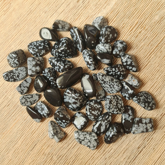 Snowflake Obsidian Tumble - Small