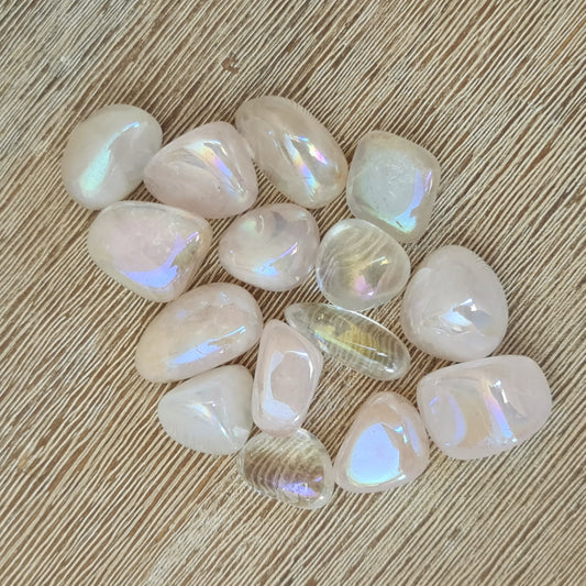 Pink Aura Quartz Tumble