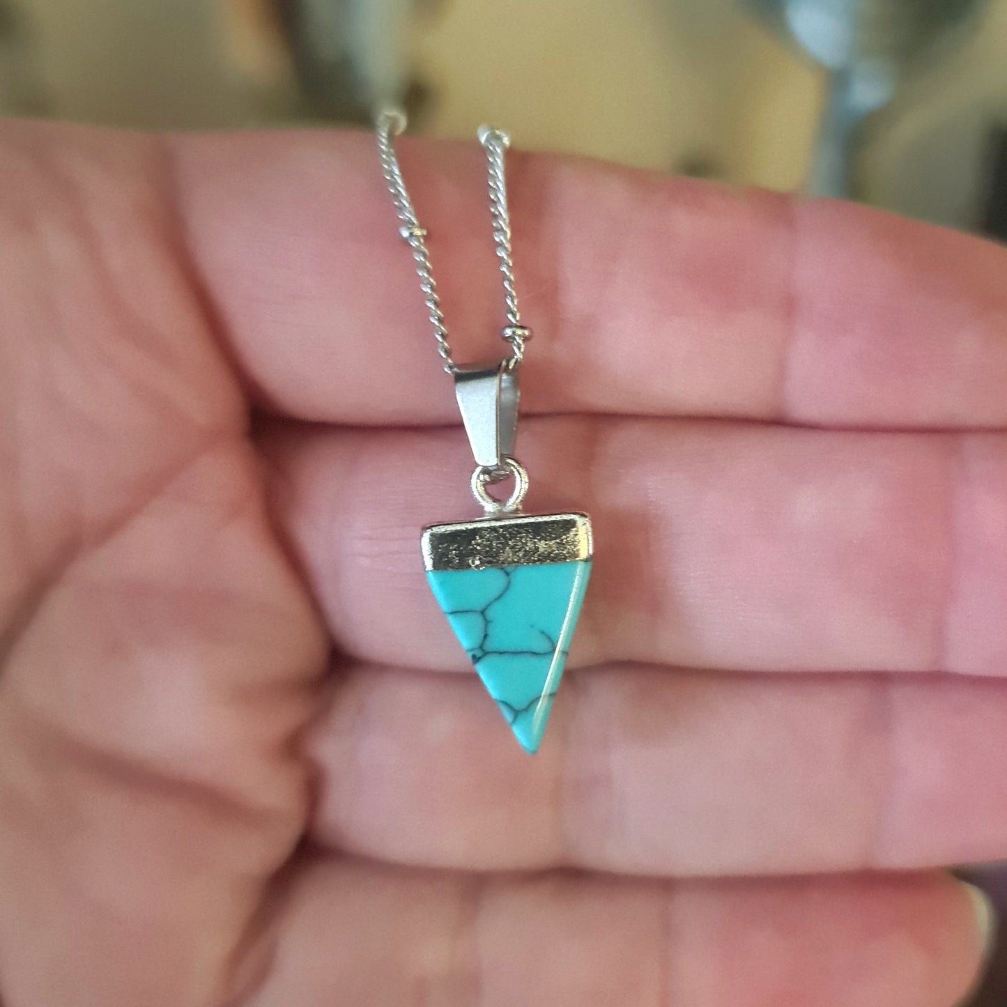 Triangular Crystal Necklace