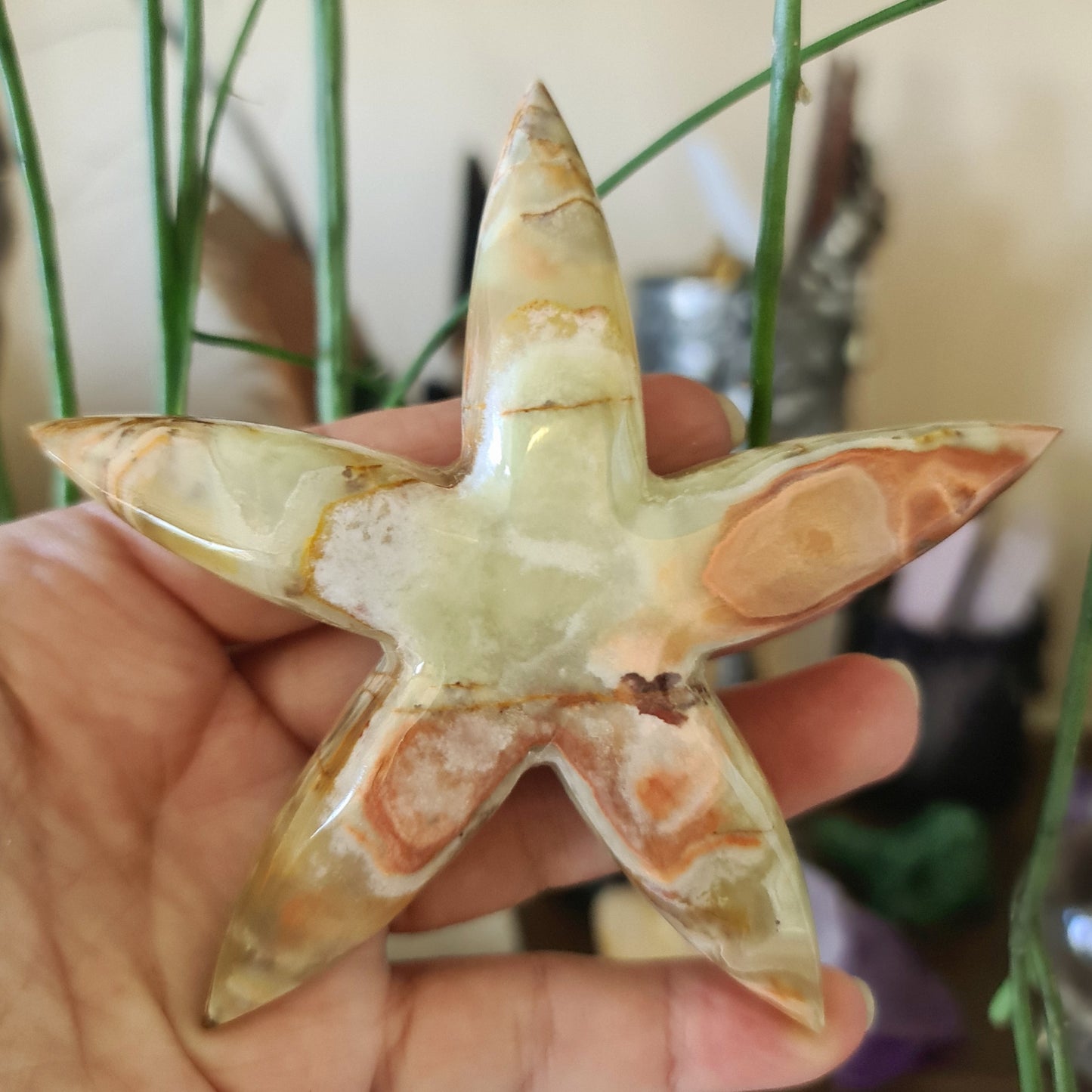 Green Onyx Starfish