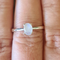 Rainbow Moonstone Ring