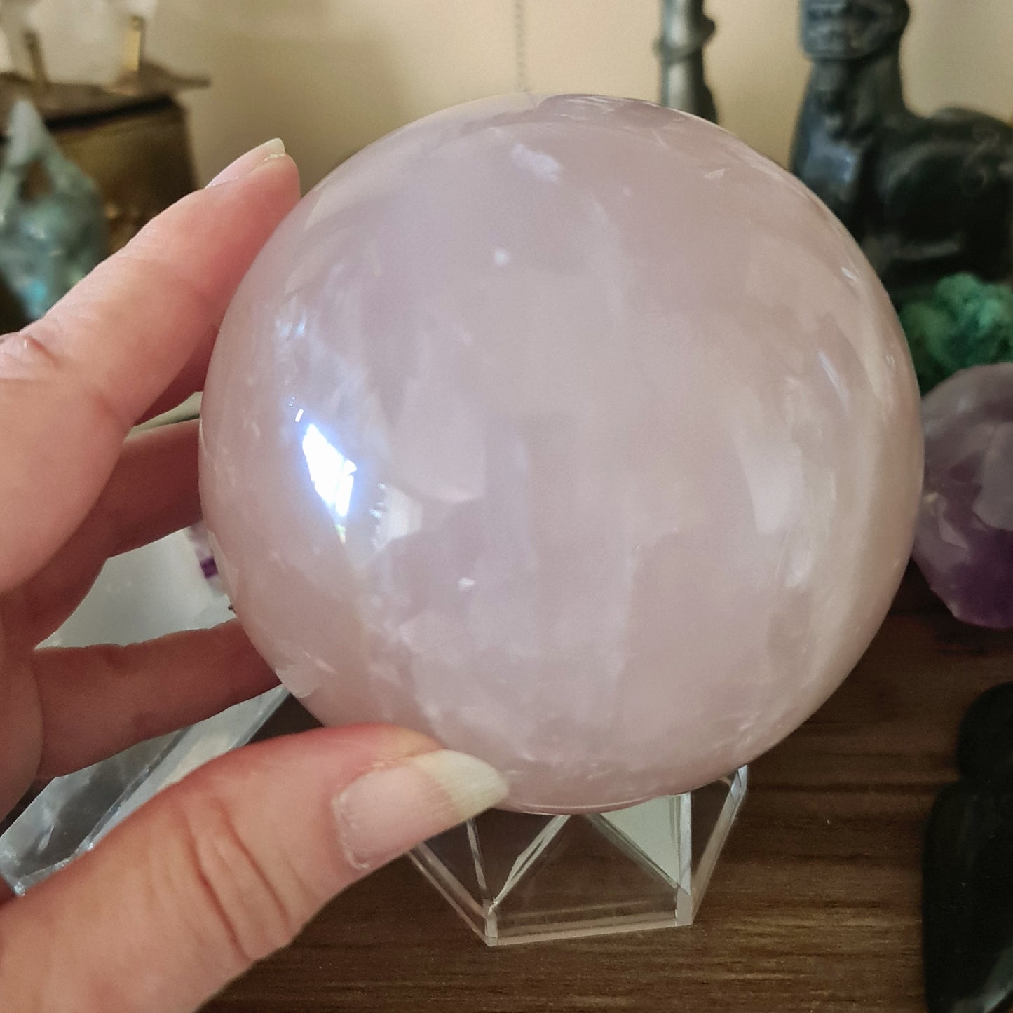 Rose Quartz Sphere - 100Mm