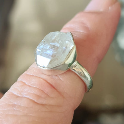 Herkimer Diamond Ring Size 6