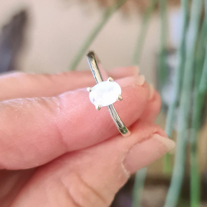 Rainbow Moonstone Ring