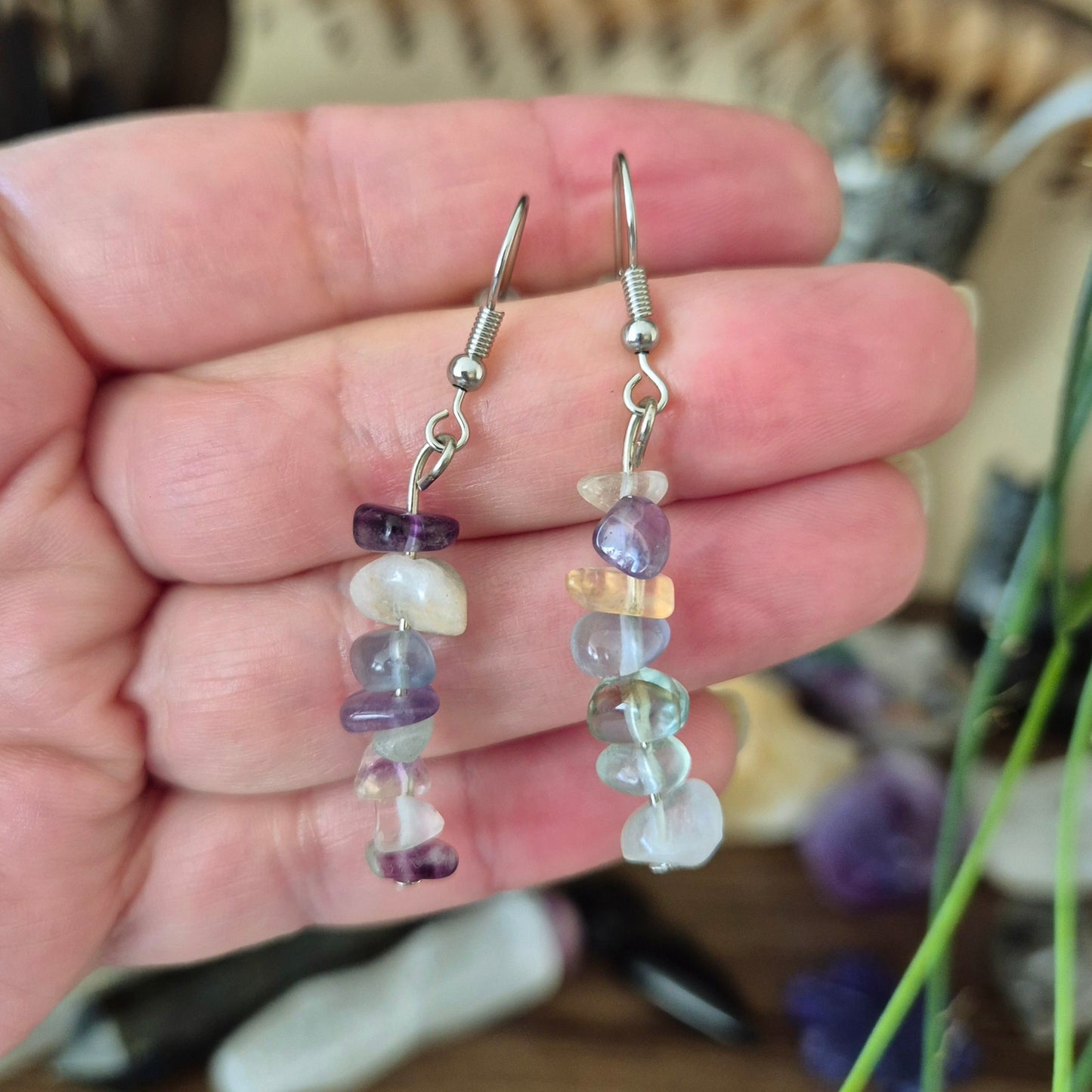 Crystal Chip Earrings