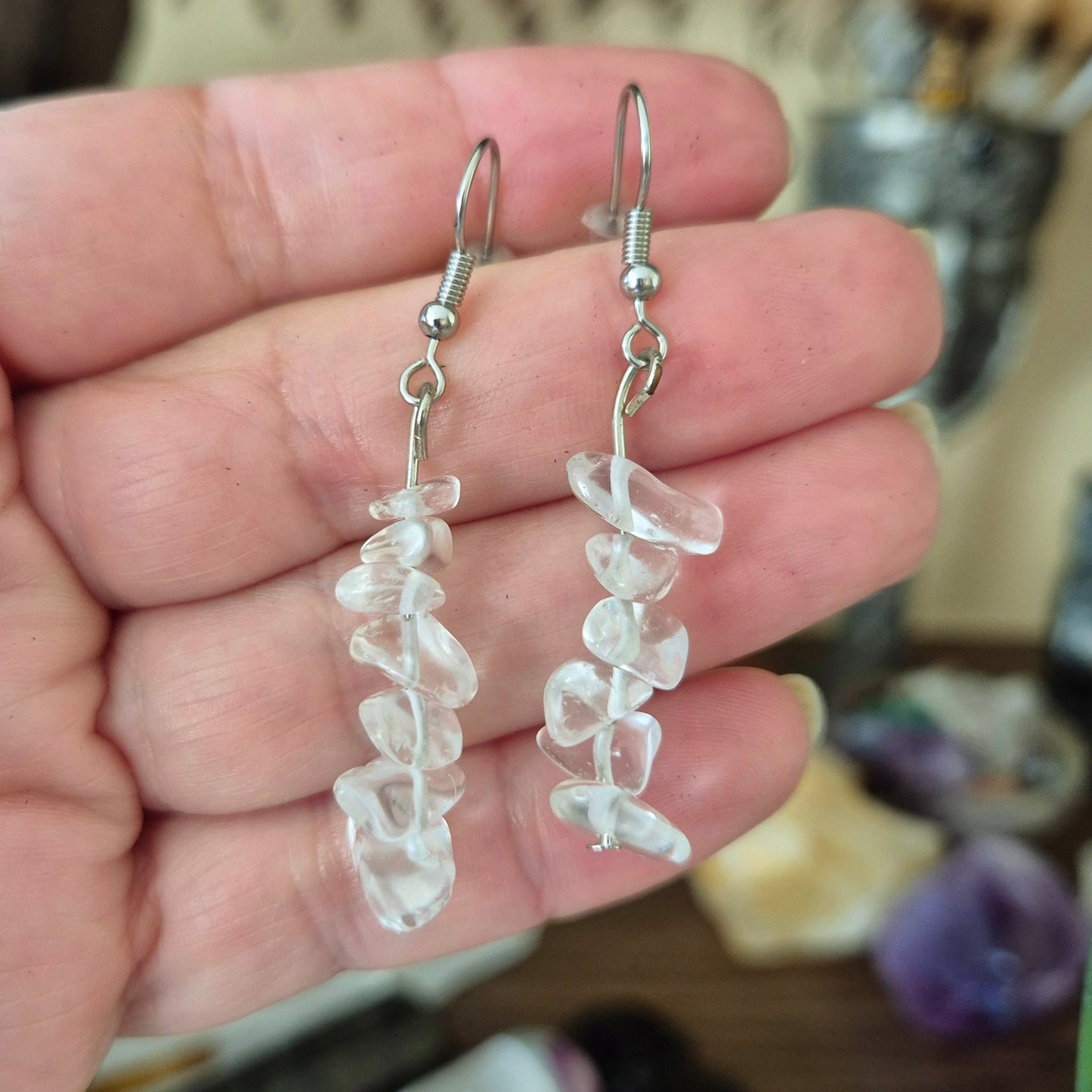 Crystal Chip Earrings