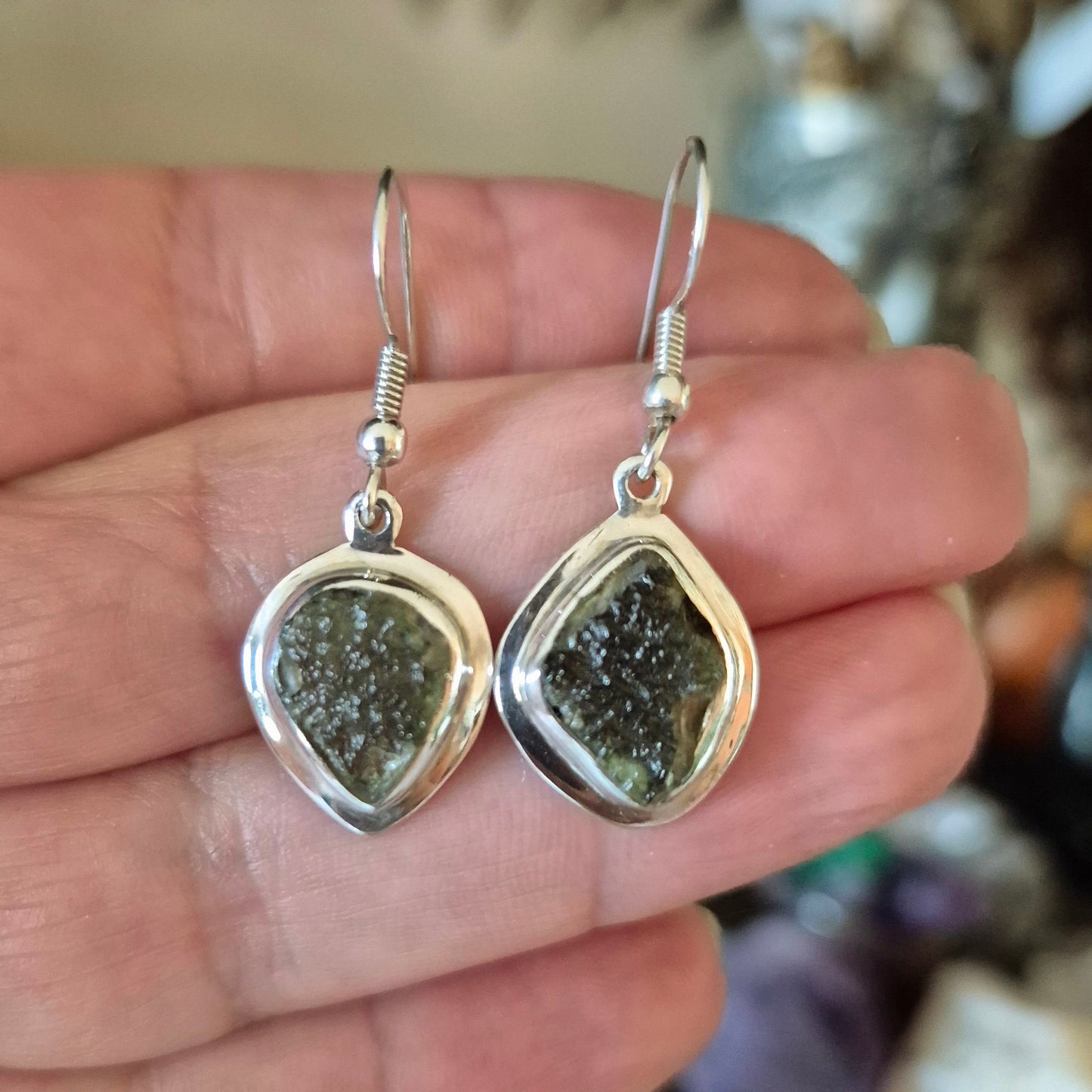 Moldavite Earrings