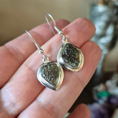 Moldavite Earrings