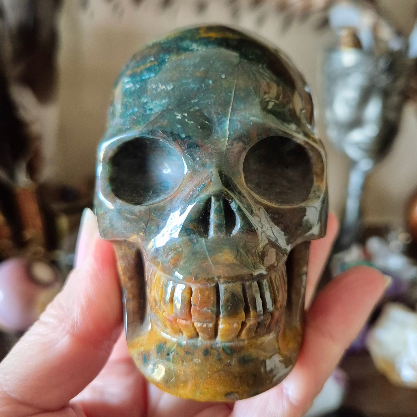 Ocean Jasper Skull