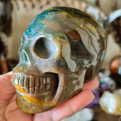 Ocean Jasper Skull