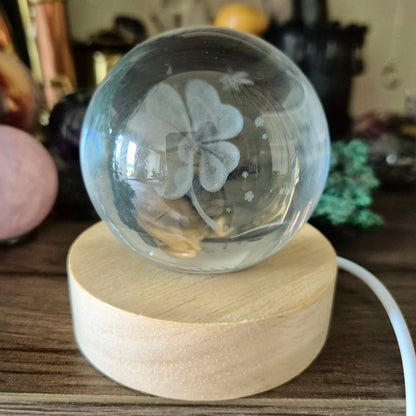 Clover Glass Sphere Lamp