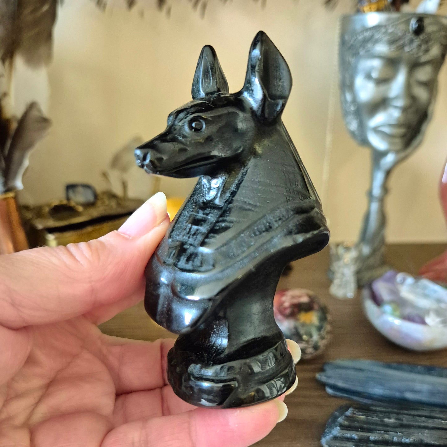 Black Obsidian Anubis