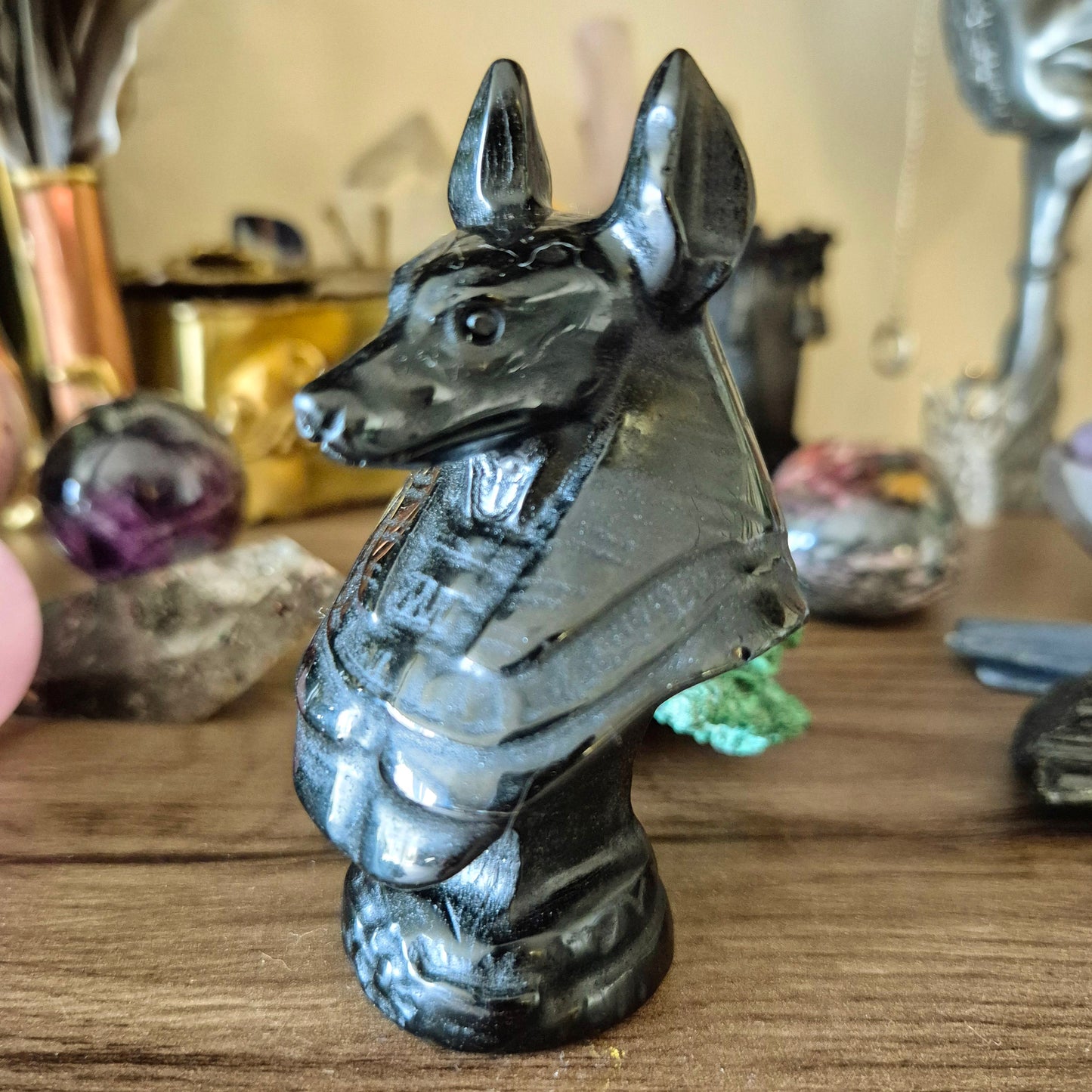 Black Obsidian Anubis