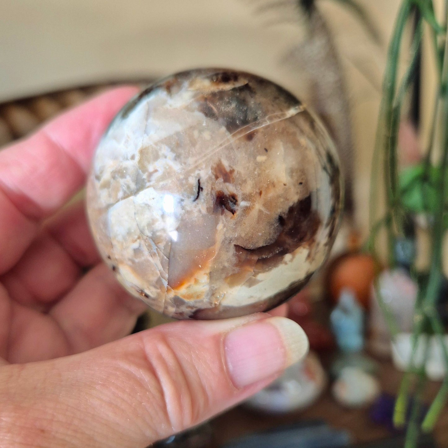 Chocolate Calcite Sphere