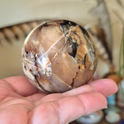 Chocolate Calcite Sphere