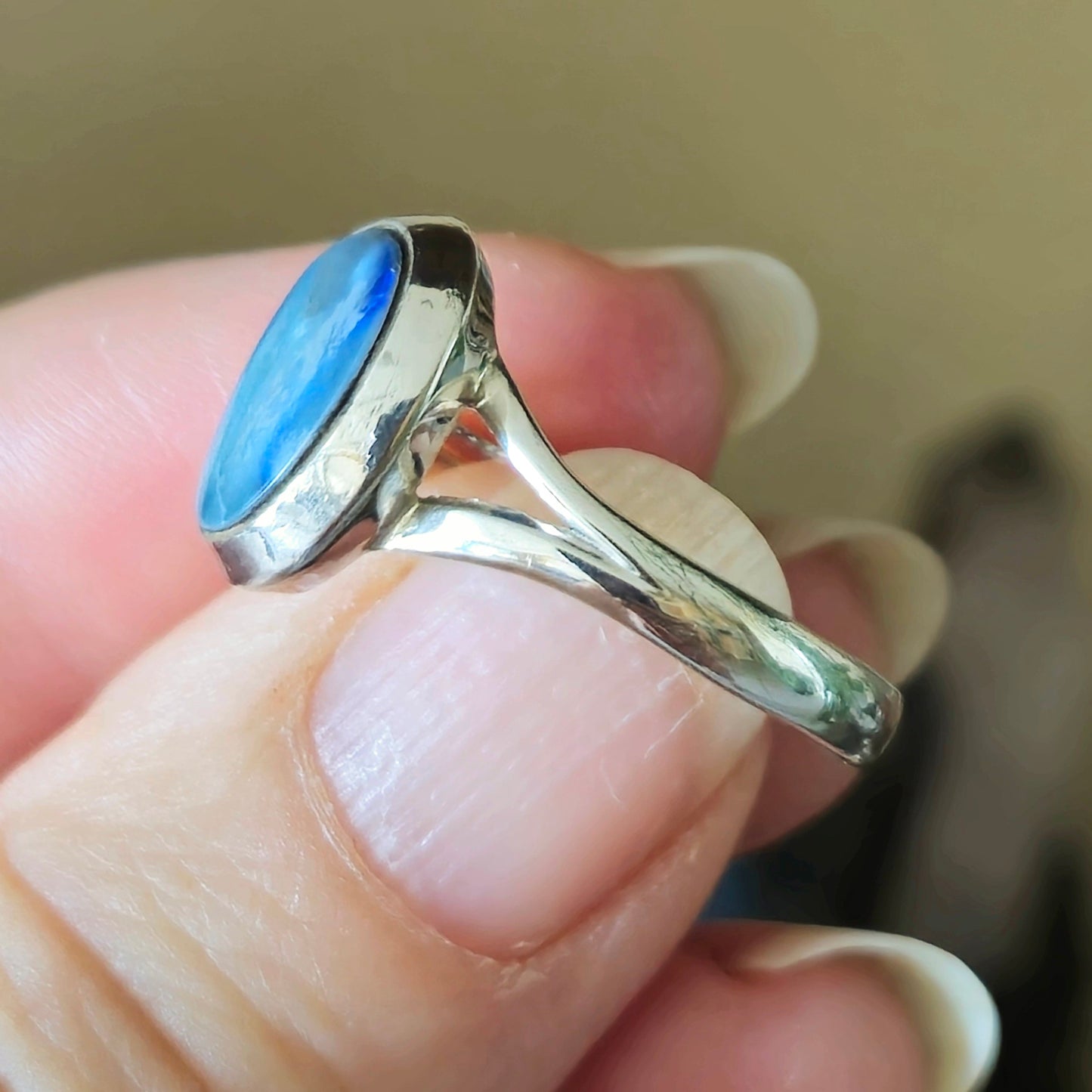 Blue Opal Ring Size 9