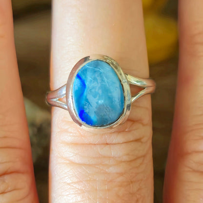 Blue Opal Ring Size 9