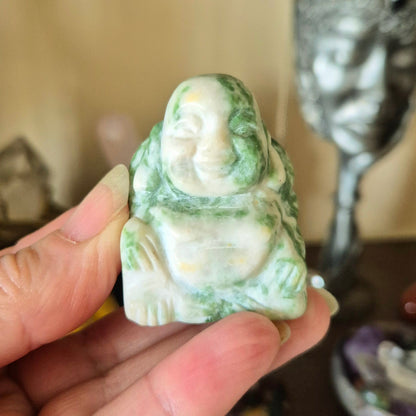 Moss Agate Buddha