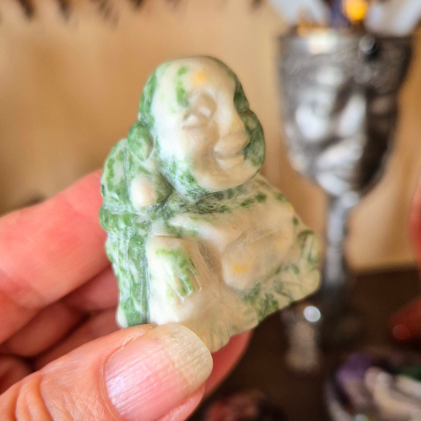 Moss Agate Buddha