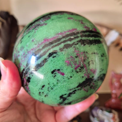 Ruby Zoisite Sphere 1.74Kg