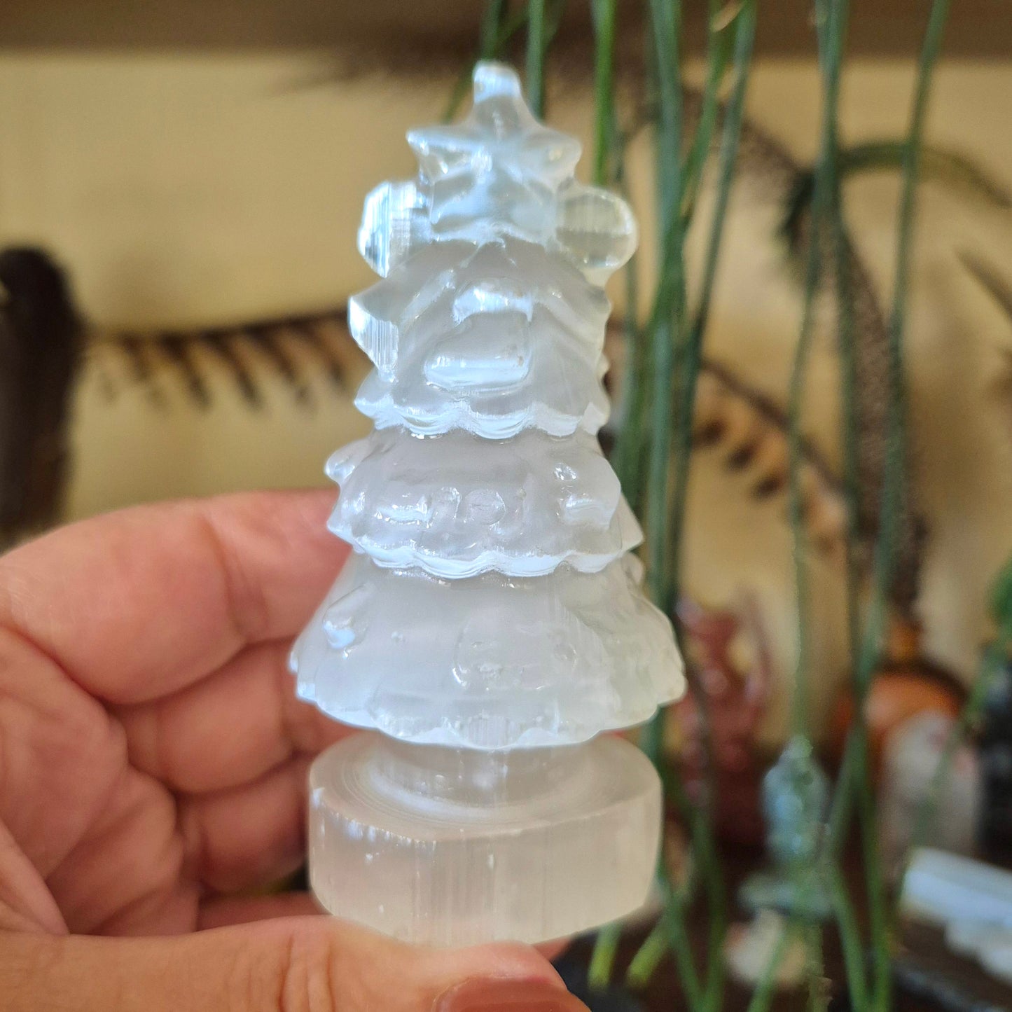 Selenite Christmas Tree