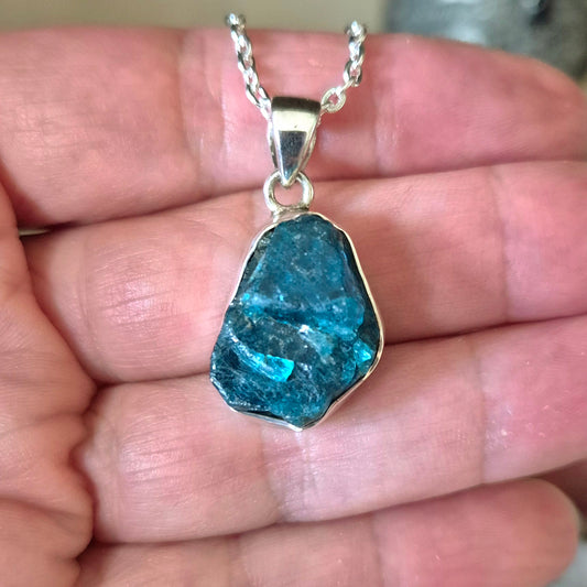 Blue Apatite Pendant