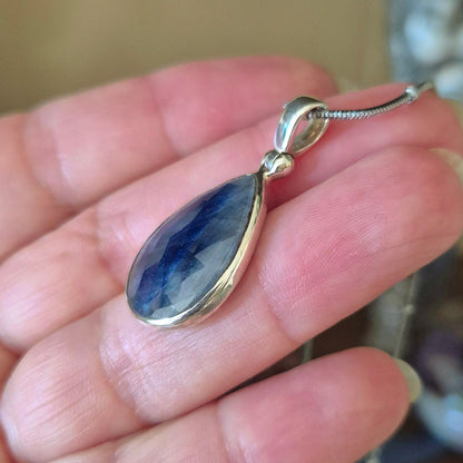 Faceted Sapphire Pendant