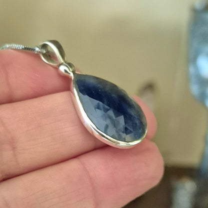 Faceted Sapphire Pendant