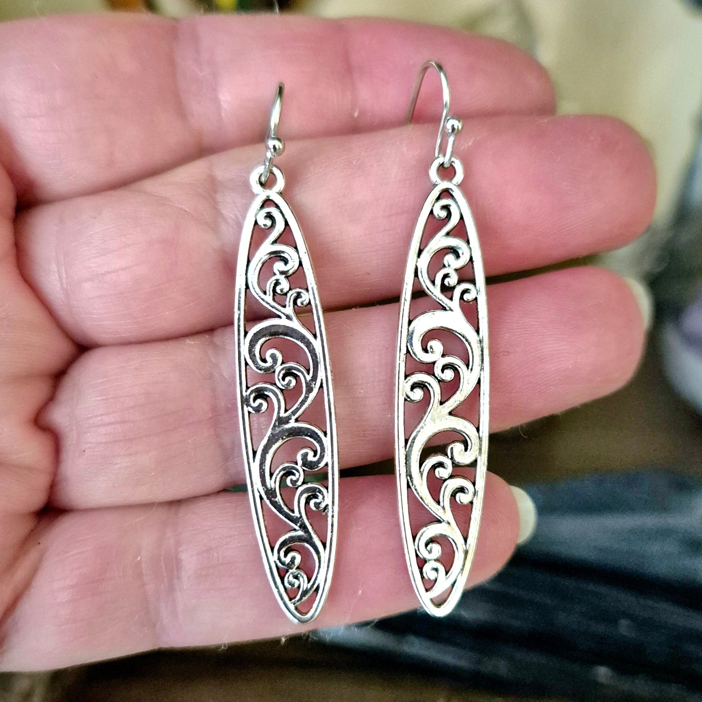 Ornate Silver Earrings