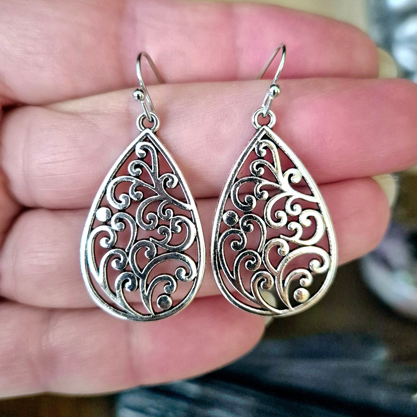 Ornate Silver Earrings