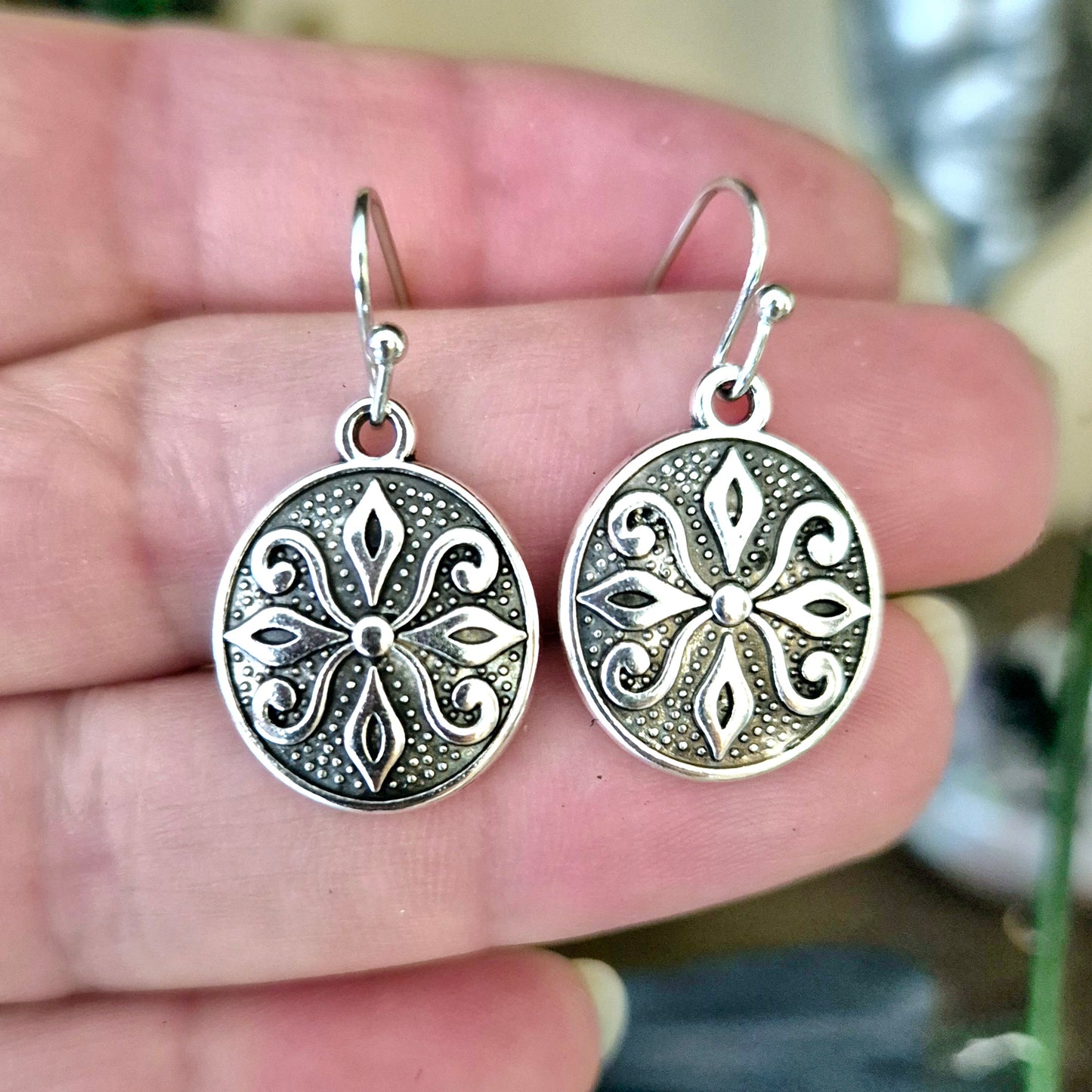 Ornate Silver Earrings